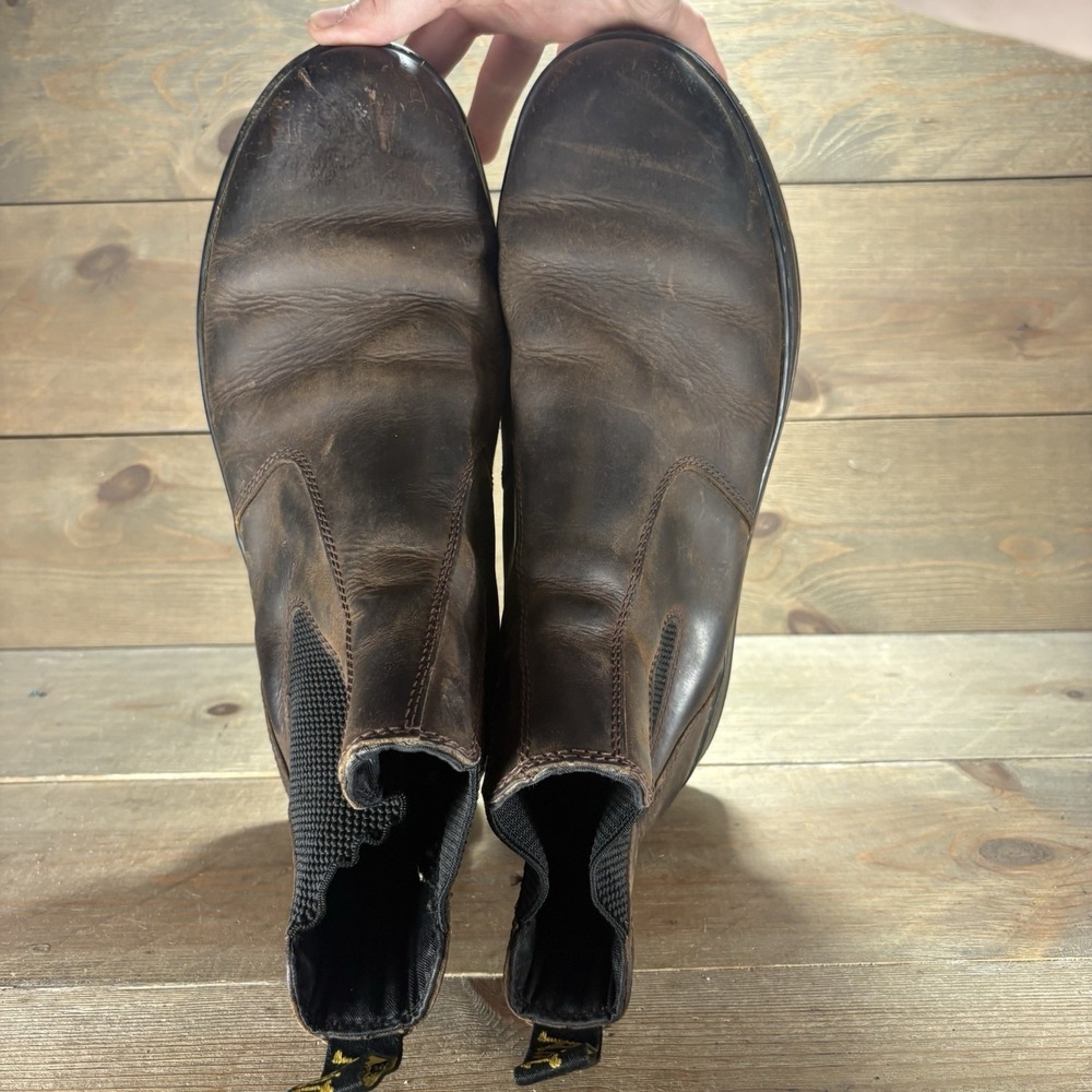 dr martens embury mens size 12 shoes brown leather slip on chelsea boots - Picture 7 of 9